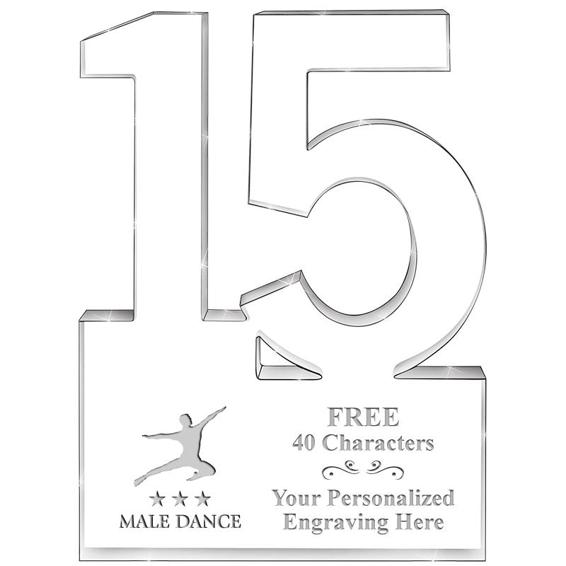 6" 15 YEARS OF SERVICE ACRYLIC