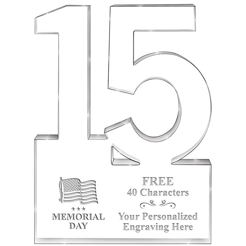 6" 15 YEARS OF SERVICE ACRYLIC