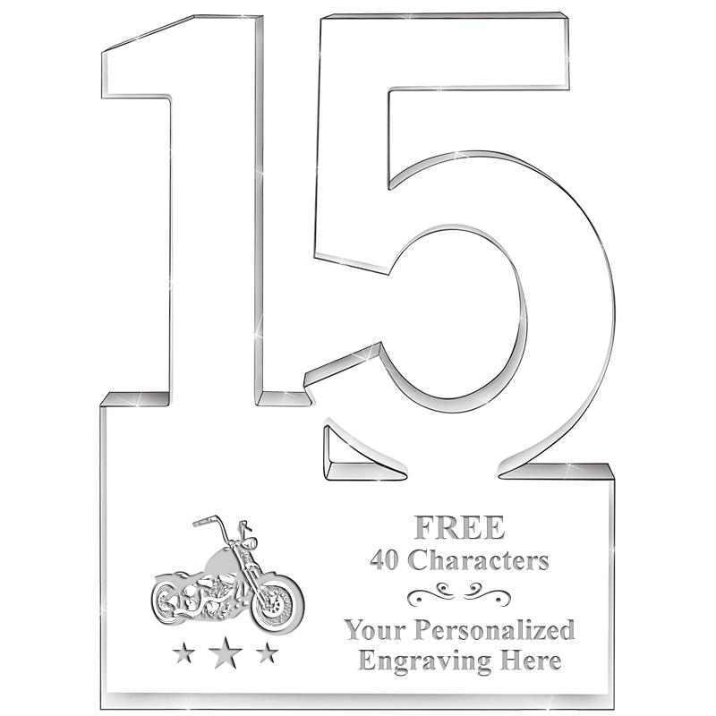 6" 15 YEARS OF SERVICE ACRYLIC