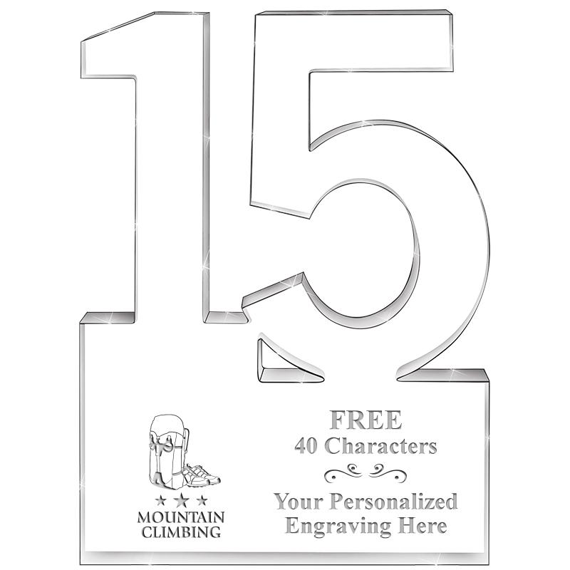 6" 15 YEARS OF SERVICE ACRYLIC