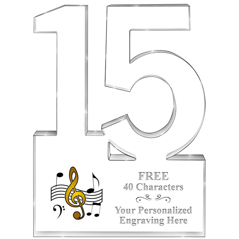 6" 15 YEARS OF SERVICE ACRYLIC