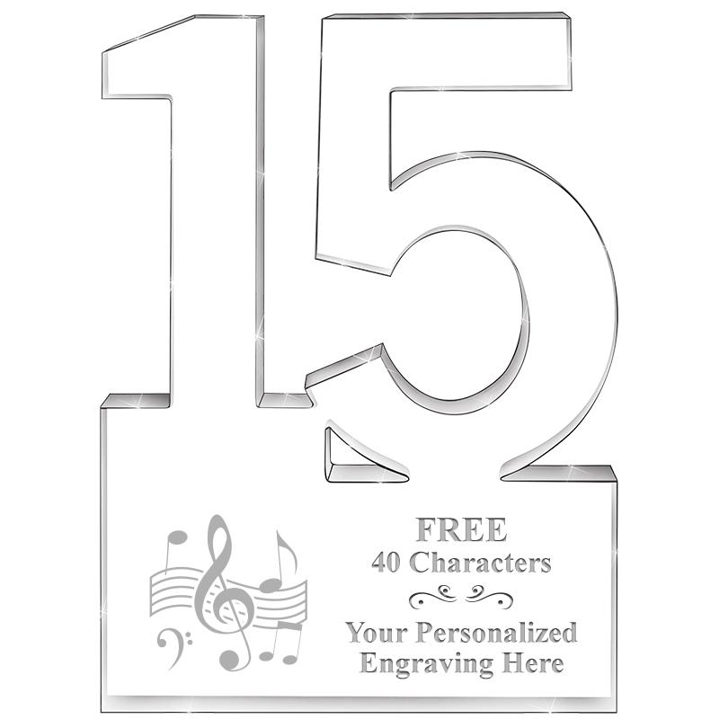 6" 15 YEARS OF SERVICE ACRYLIC