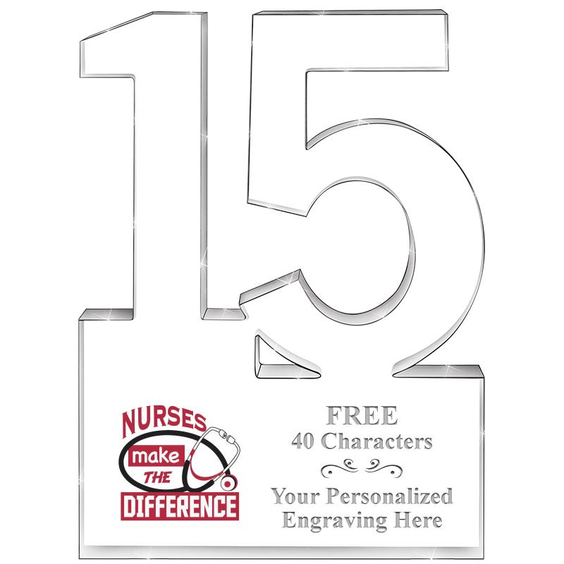 6" 15 YEARS OF SERVICE ACRYLIC