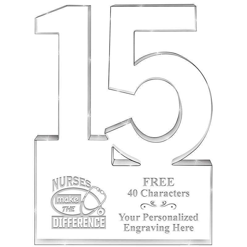 6" 15 YEARS OF SERVICE ACRYLIC