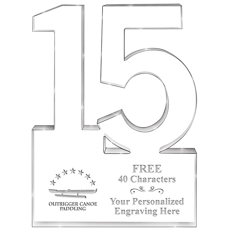 6" 15 YEARS OF SERVICE ACRYLIC