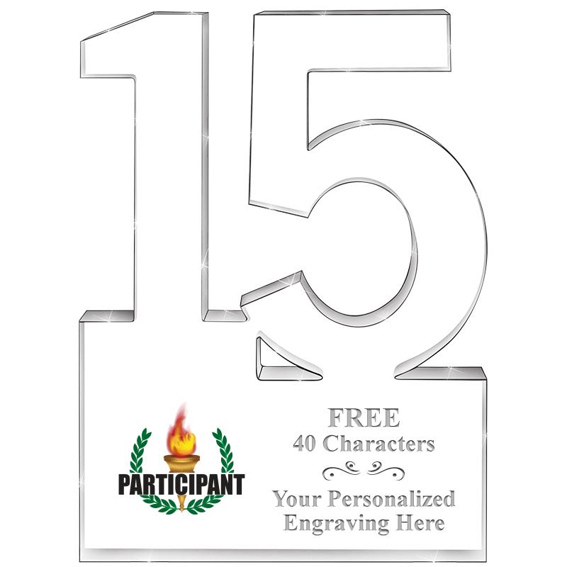 6" 15 YEARS OF SERVICE ACRYLIC