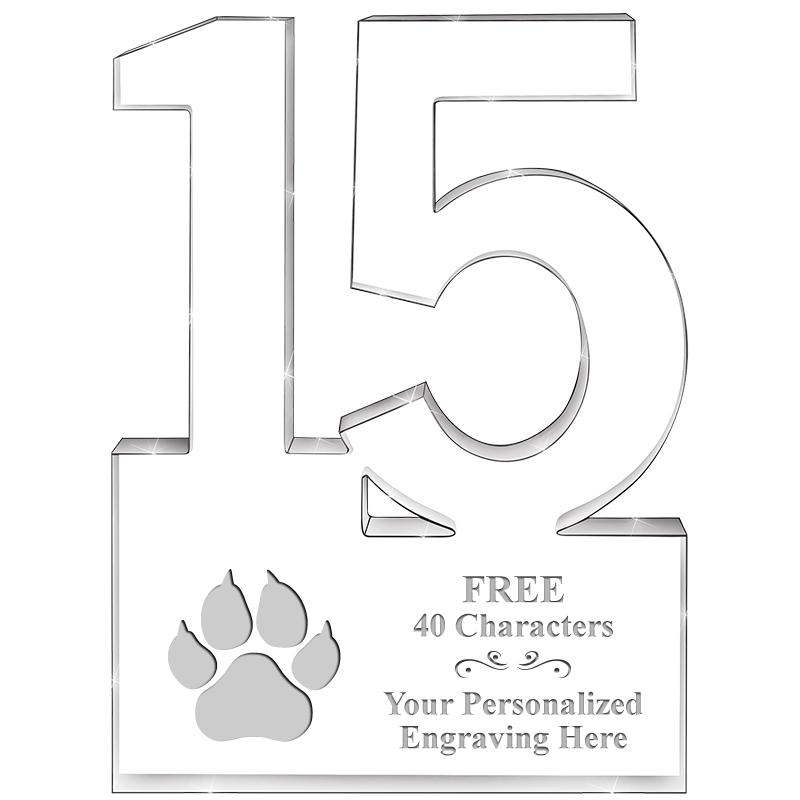 6" 15 YEARS OF SERVICE ACRYLIC