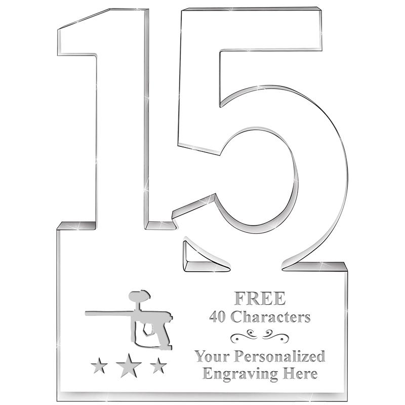6" 15 YEARS OF SERVICE ACRYLIC