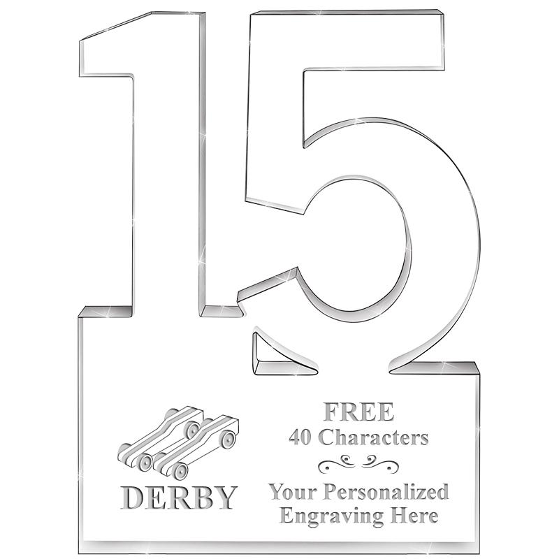 6" 15 YEARS OF SERVICE ACRYLIC