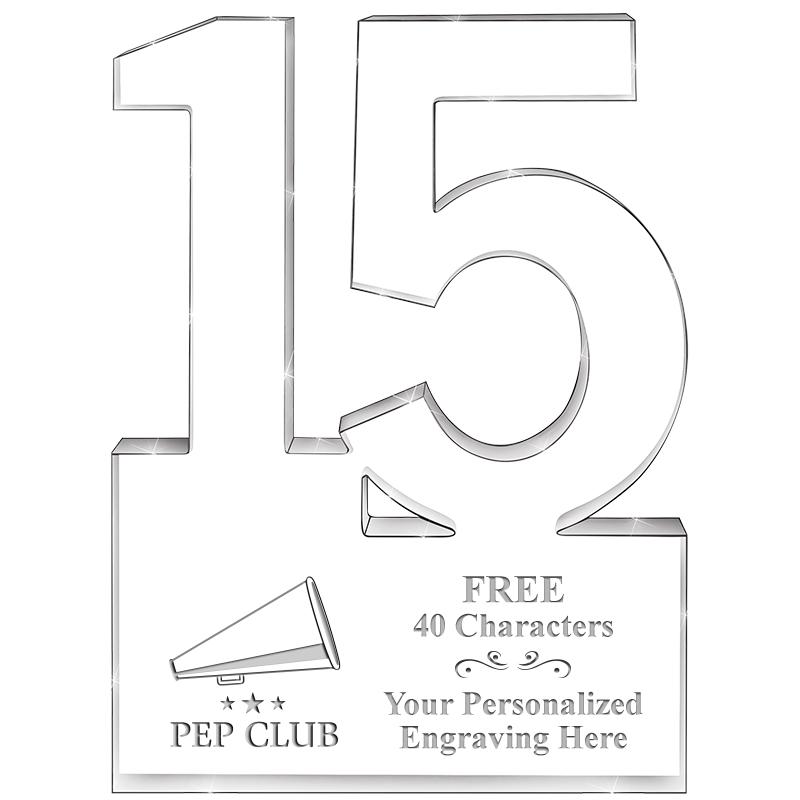 6" 15 YEARS OF SERVICE ACRYLIC