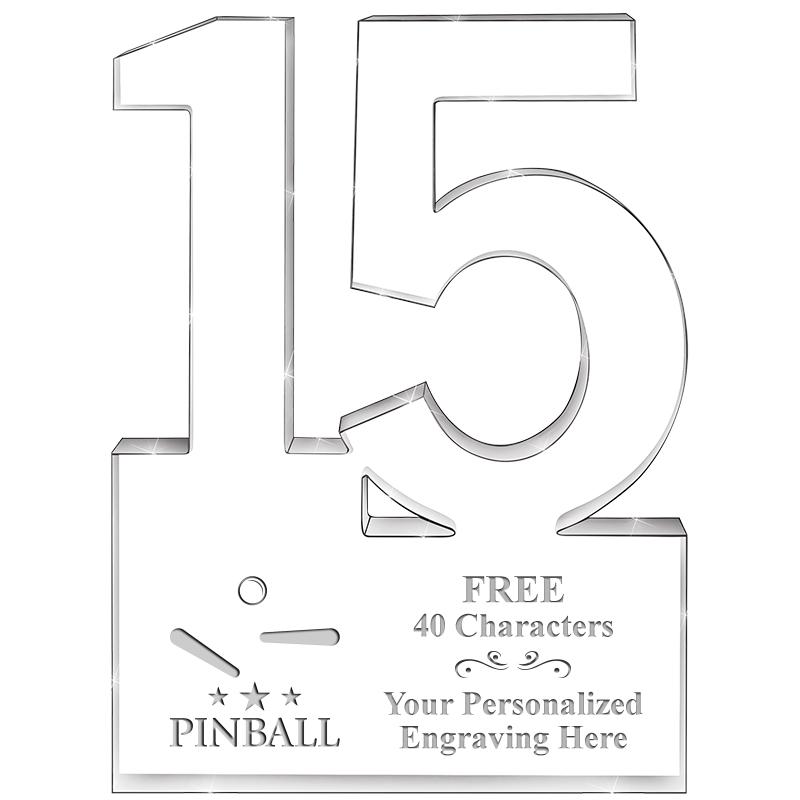 6" 15 YEARS OF SERVICE ACRYLIC