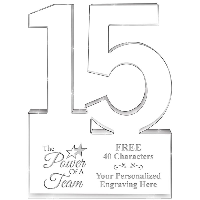 6" 15 YEARS OF SERVICE ACRYLIC