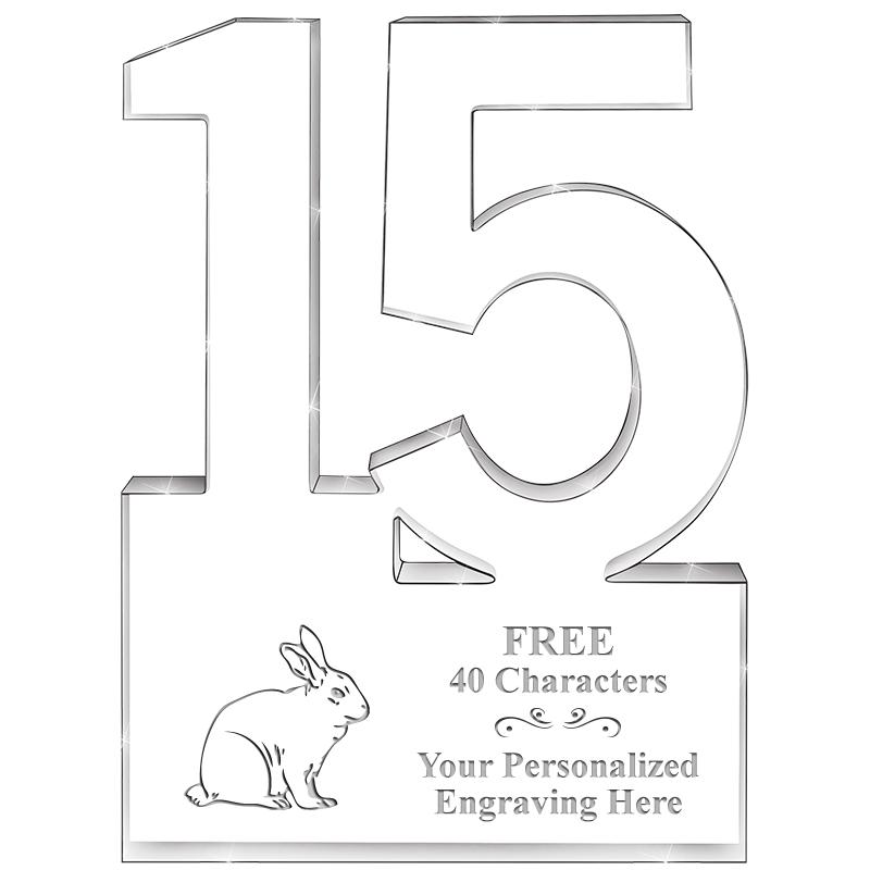 6" 15 YEARS OF SERVICE ACRYLIC