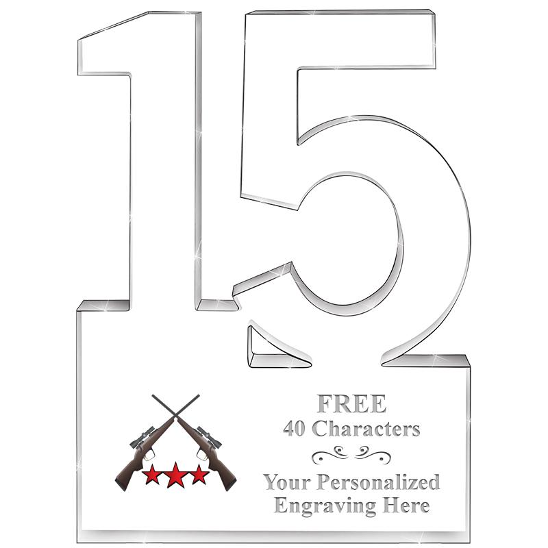 6" 15 YEARS OF SERVICE ACRYLIC