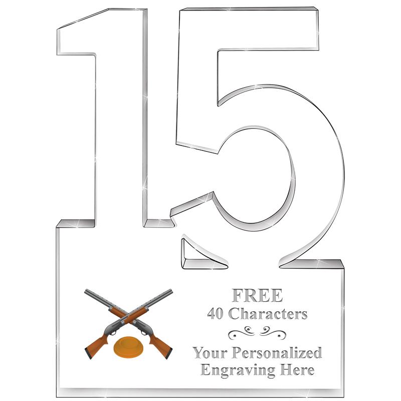 6" 15 YEARS OF SERVICE ACRYLIC