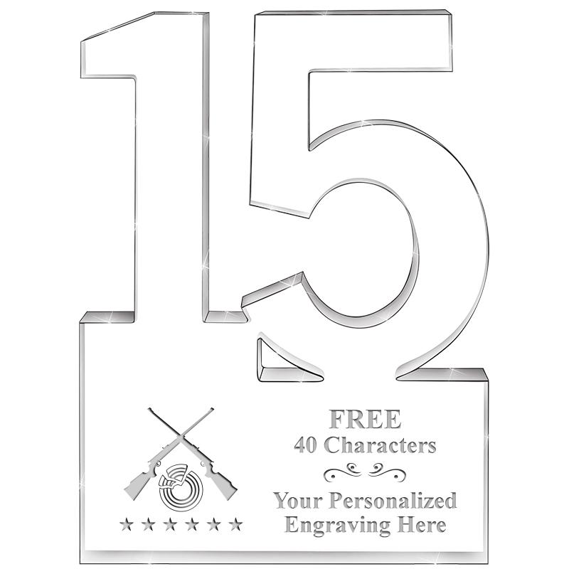 6" 15 YEARS OF SERVICE ACRYLIC