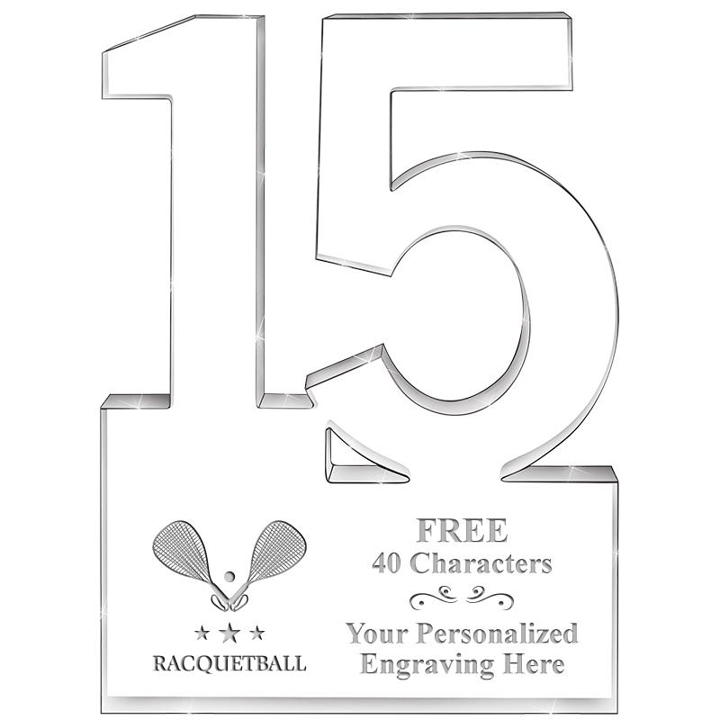 6" 15 YEARS OF SERVICE ACRYLIC