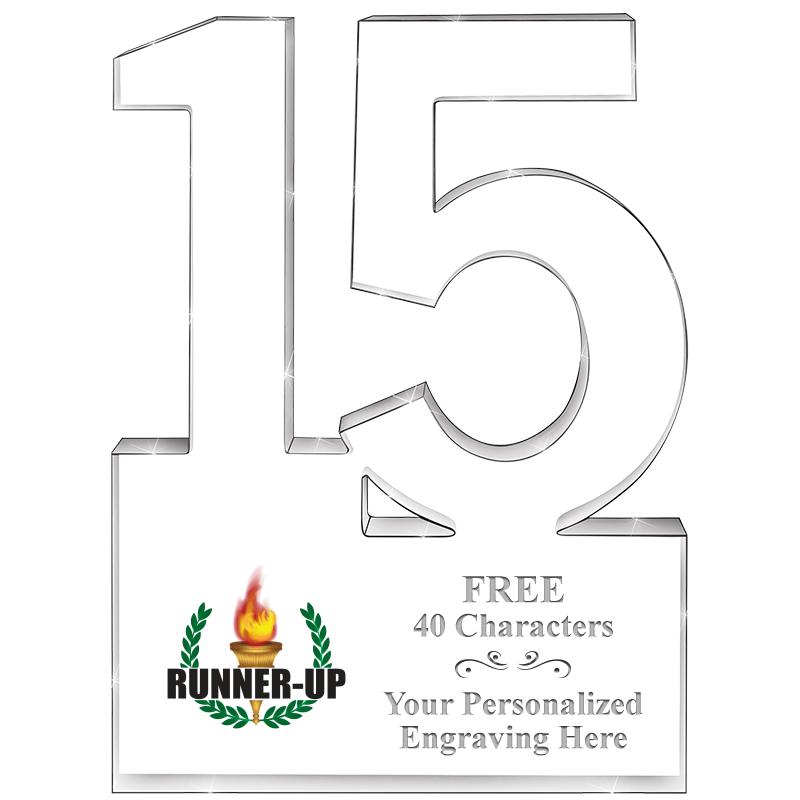 6" 15 YEARS OF SERVICE ACRYLIC