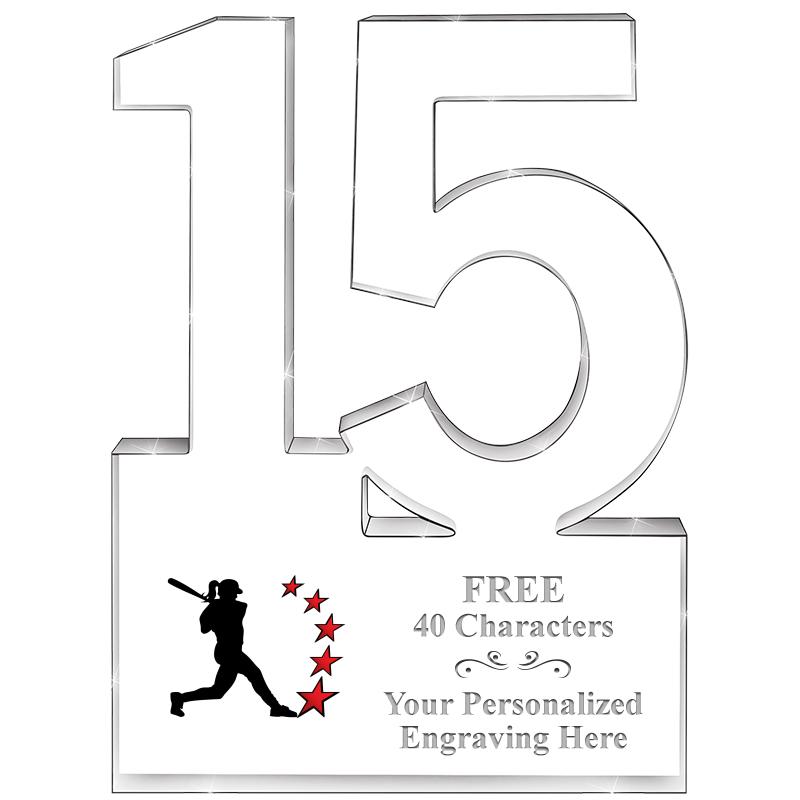 6" 15 YEARS OF SERVICE ACRYLIC