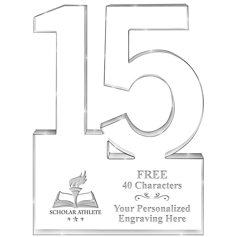 6" 15 YEARS OF SERVICE ACRYLIC