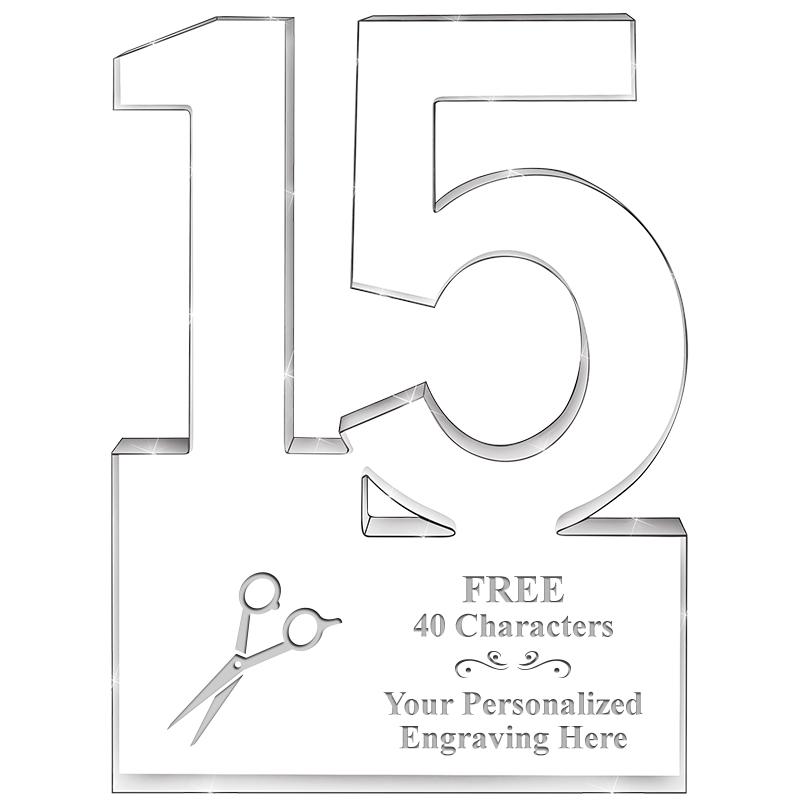 6" 15 YEARS OF SERVICE ACRYLIC