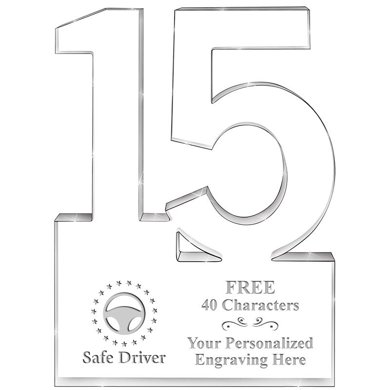 6" 15 YEARS OF SERVICE ACRYLIC