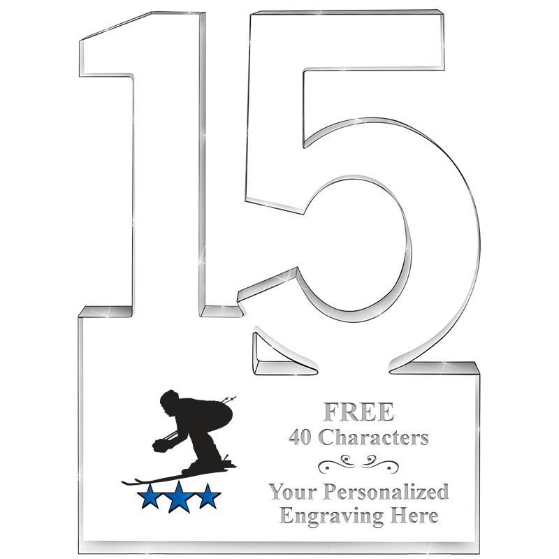 6" 15 YEARS OF SERVICE ACRYLIC
