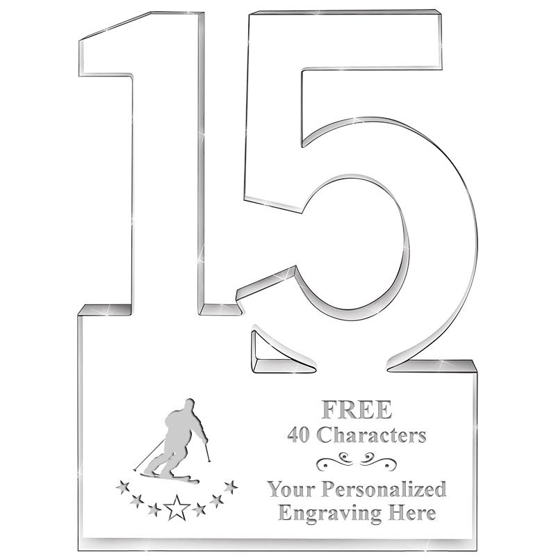 6" 15 YEARS OF SERVICE ACRYLIC