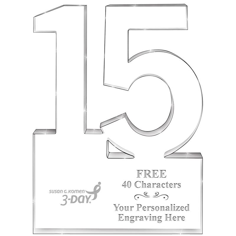 6" 15 YEARS OF SERVICE ACRYLIC