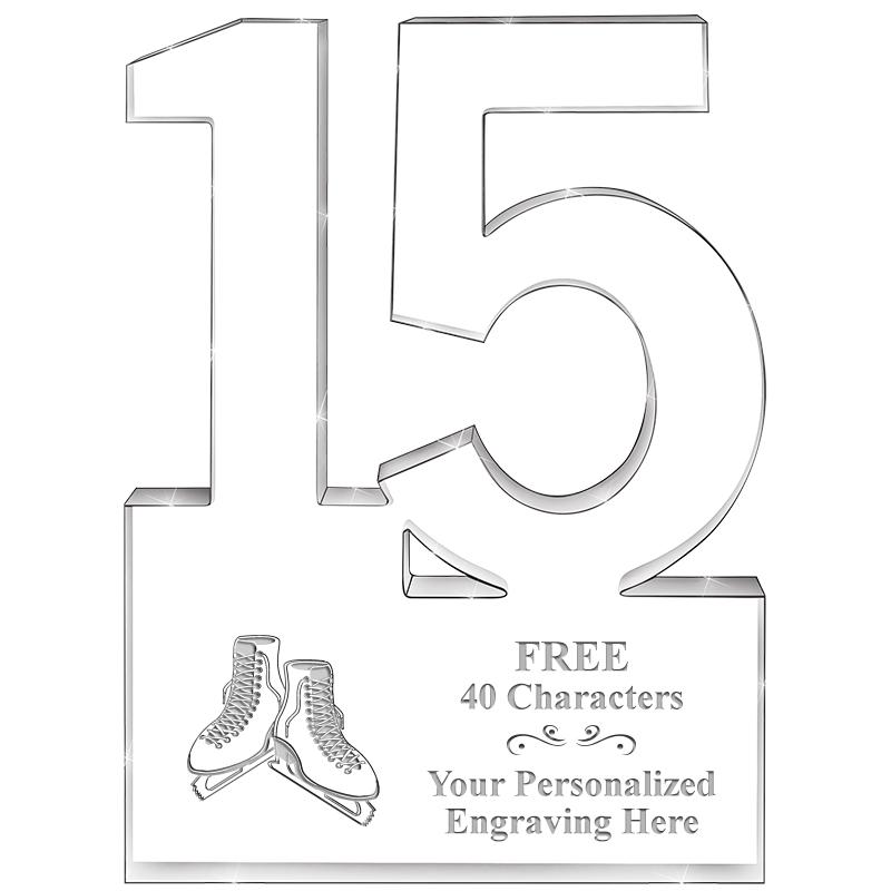 6" 15 YEARS OF SERVICE ACRYLIC