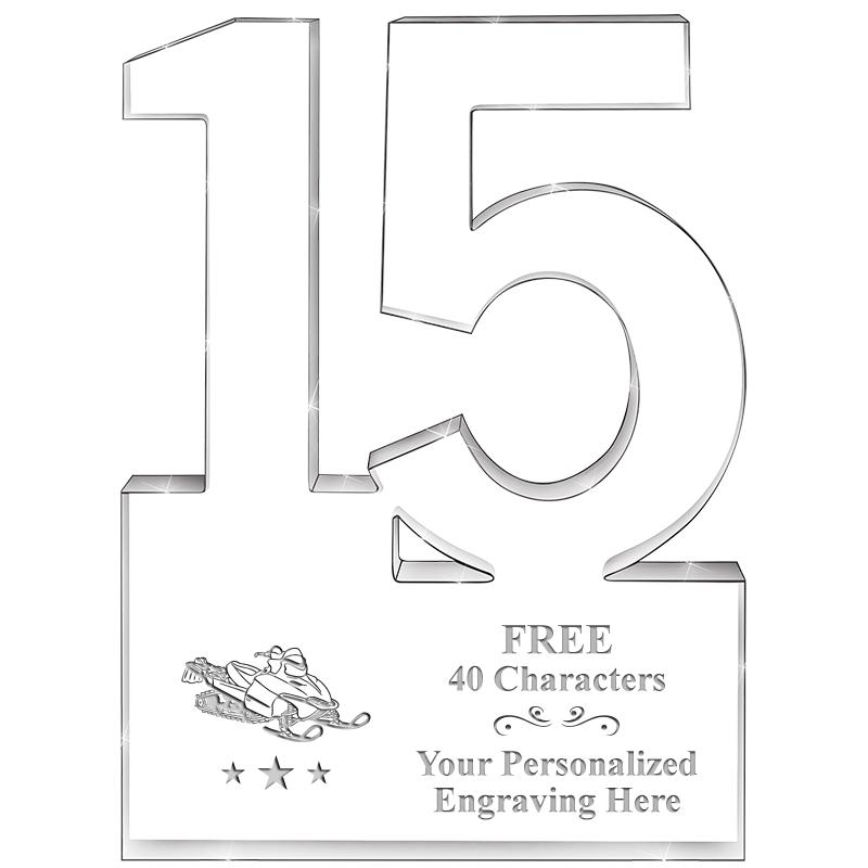 6" 15 YEARS OF SERVICE ACRYLIC