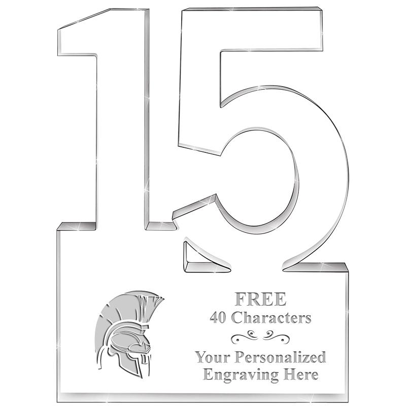 6" 15 YEARS OF SERVICE ACRYLIC