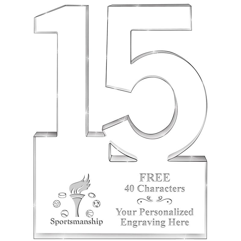 6" 15 YEARS OF SERVICE ACRYLIC