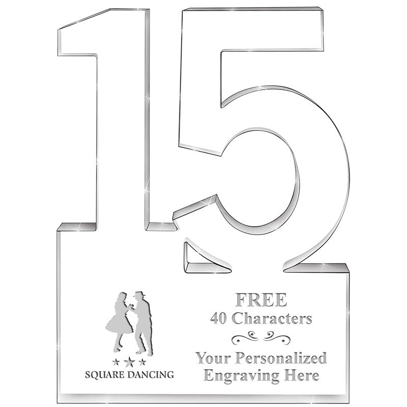 6" 15 YEARS OF SERVICE ACRYLIC