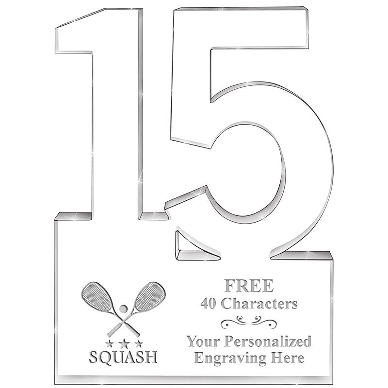 6" 15 YEARS OF SERVICE ACRYLIC