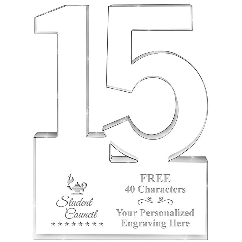 6" 15 YEARS OF SERVICE ACRYLIC