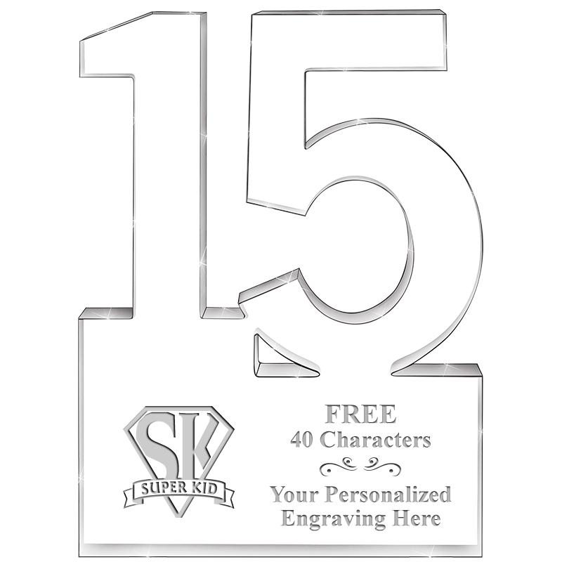 6" 15 YEARS OF SERVICE ACRYLIC