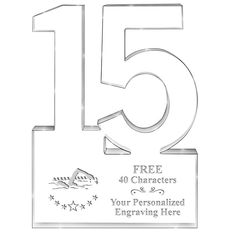 6" 15 YEARS OF SERVICE ACRYLIC