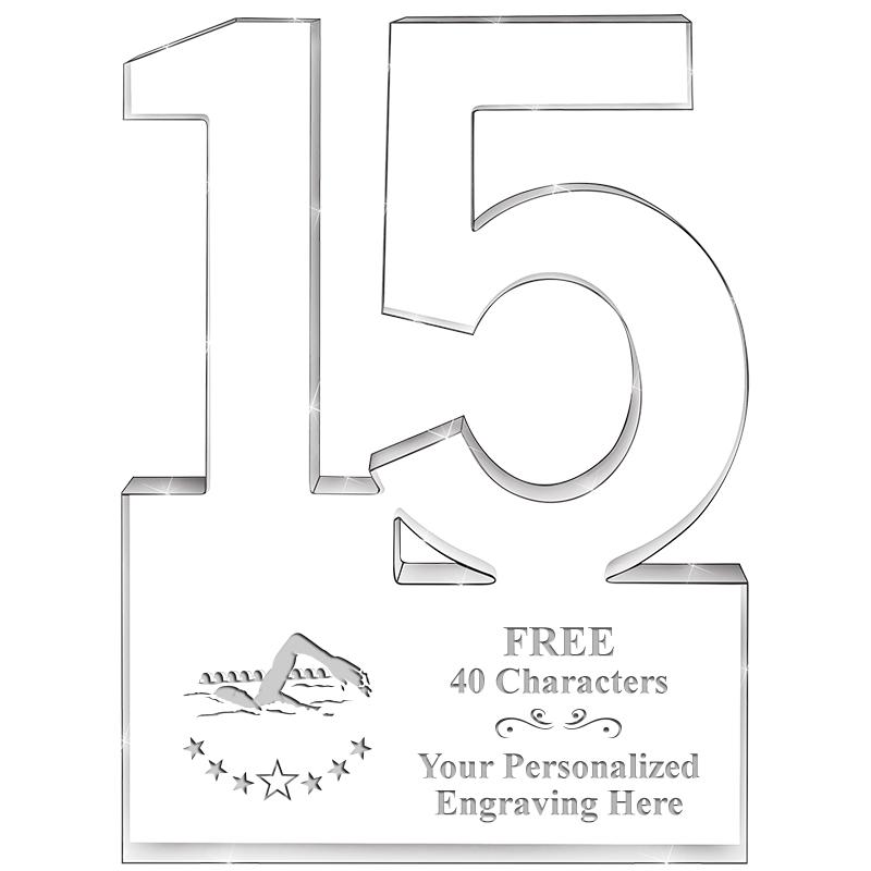 6" 15 YEARS OF SERVICE ACRYLIC