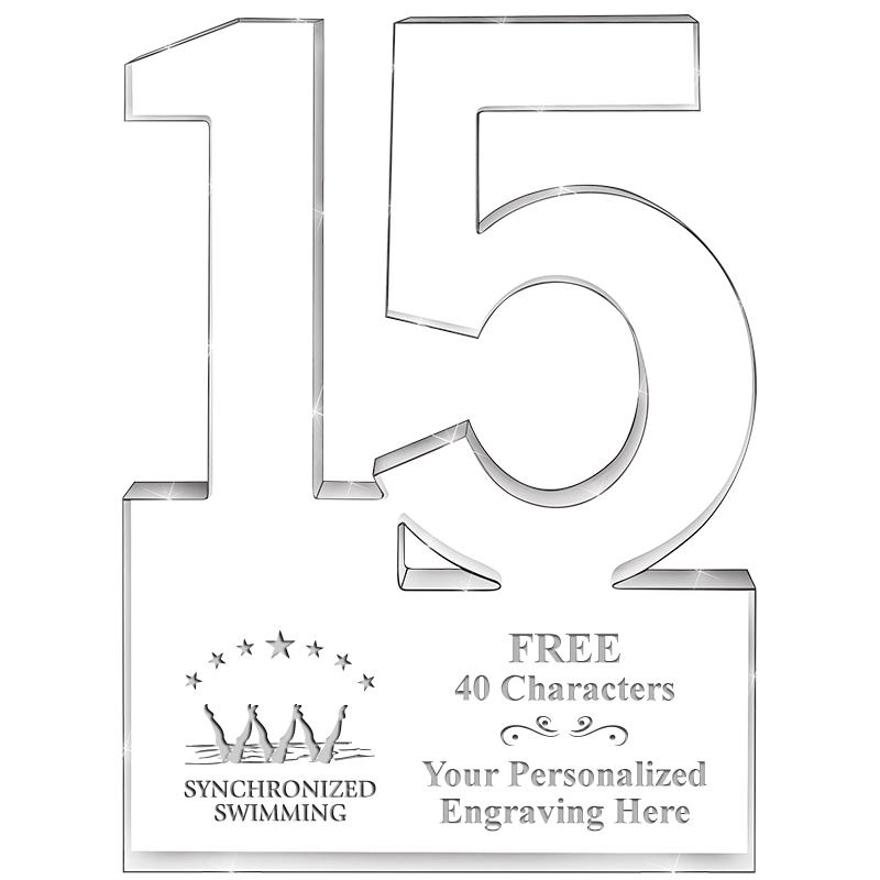 6" 15 YEARS OF SERVICE ACRYLIC