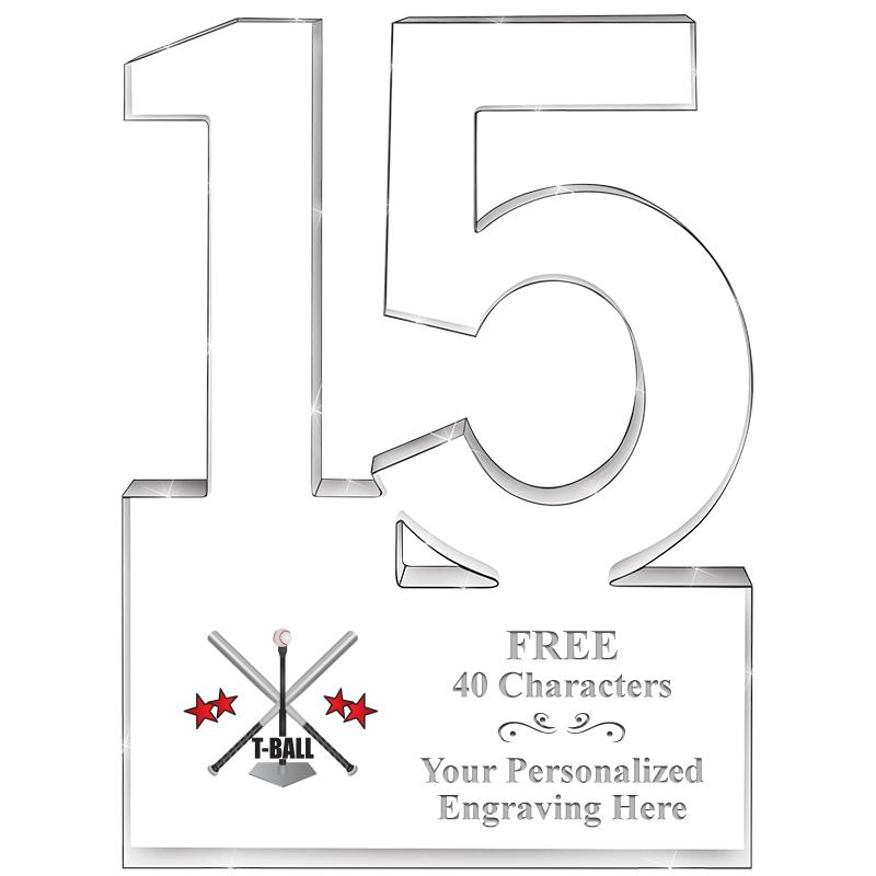 6" 15 YEARS OF SERVICE ACRYLIC