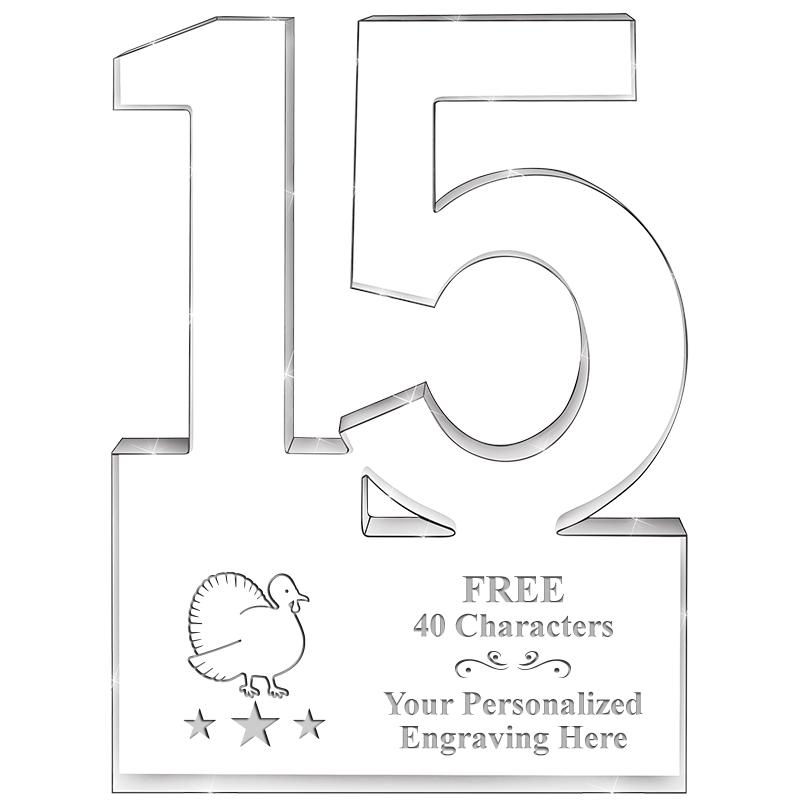 6" 15 YEARS OF SERVICE ACRYLIC