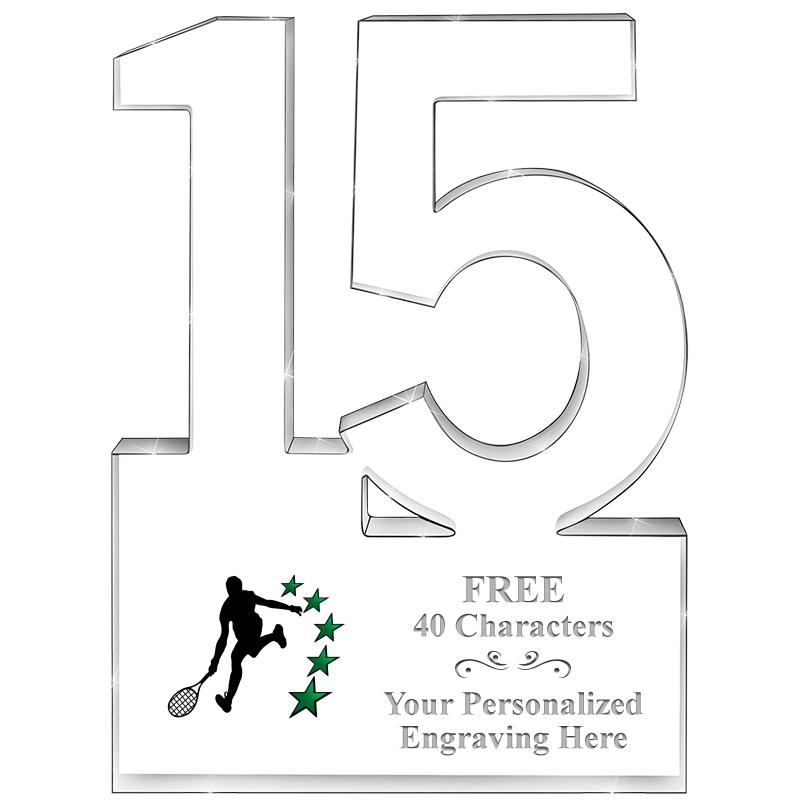 6" 15 YEARS OF SERVICE ACRYLIC