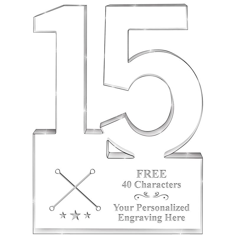 6" 15 YEARS OF SERVICE ACRYLIC