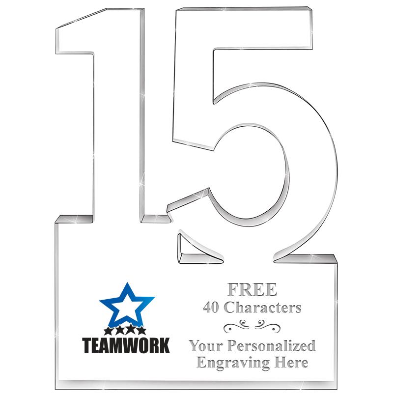 6" 15 YEARS OF SERVICE ACRYLIC