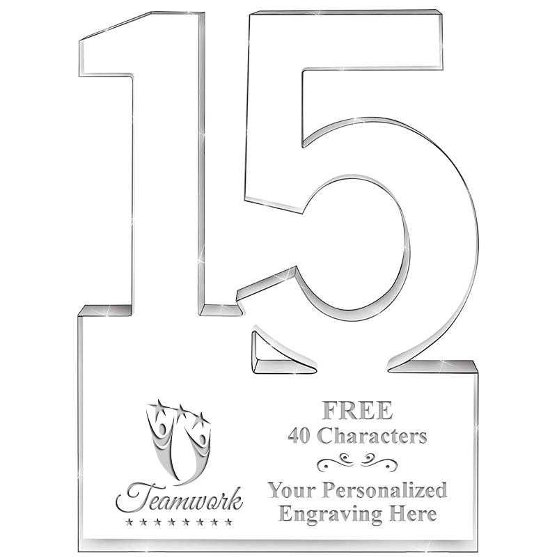 6" 15 YEARS OF SERVICE ACRYLIC