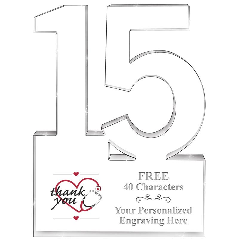 6" 15 YEARS OF SERVICE ACRYLIC