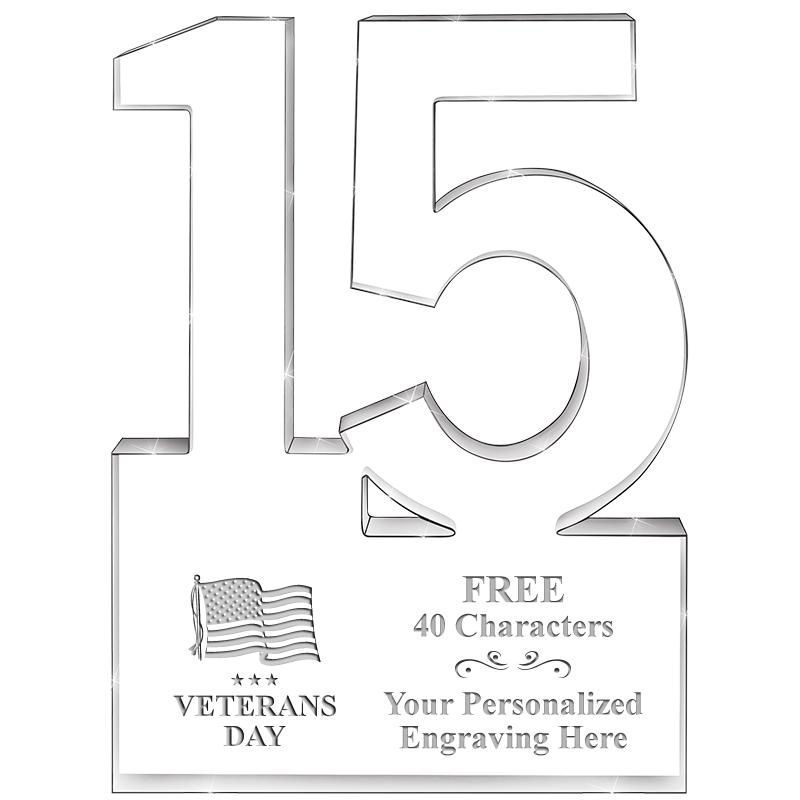 6" 15 YEARS OF SERVICE ACRYLIC