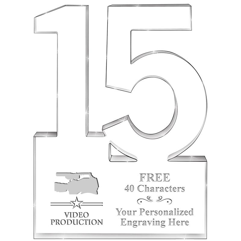 6" 15 YEARS OF SERVICE ACRYLIC