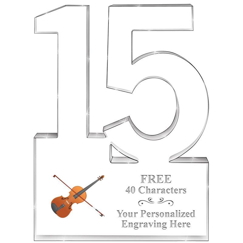 6" 15 YEARS OF SERVICE ACRYLIC